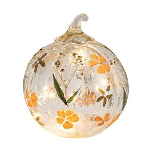 Large LED Glass Pumpkin