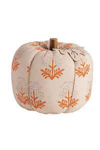 Floral Print Stuffed Pumpkin