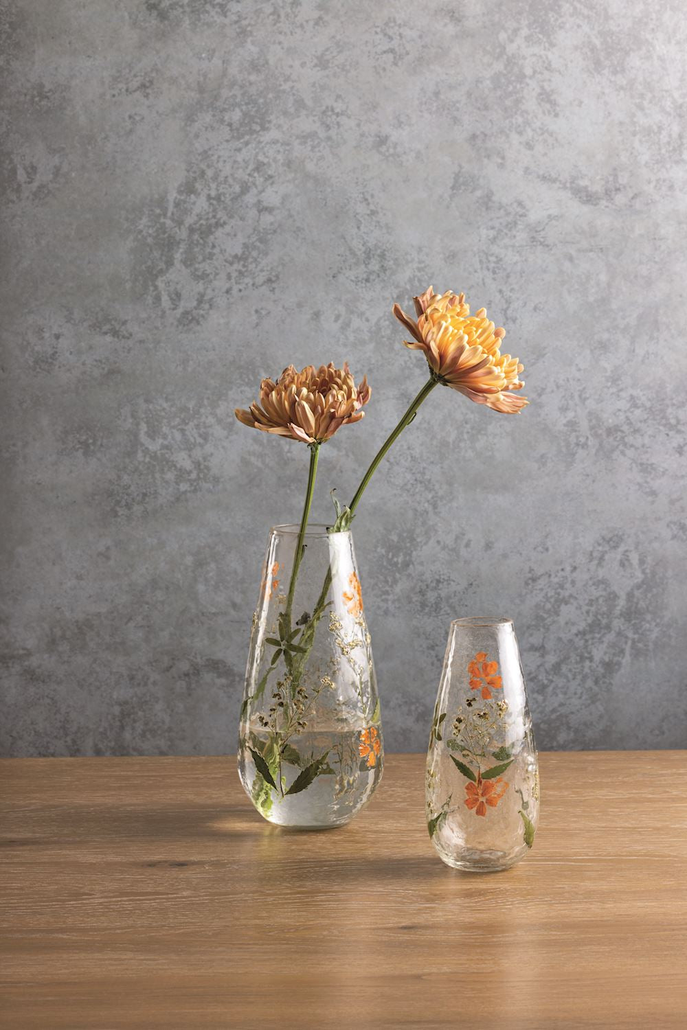 Large Fall Pressed Flower Vase