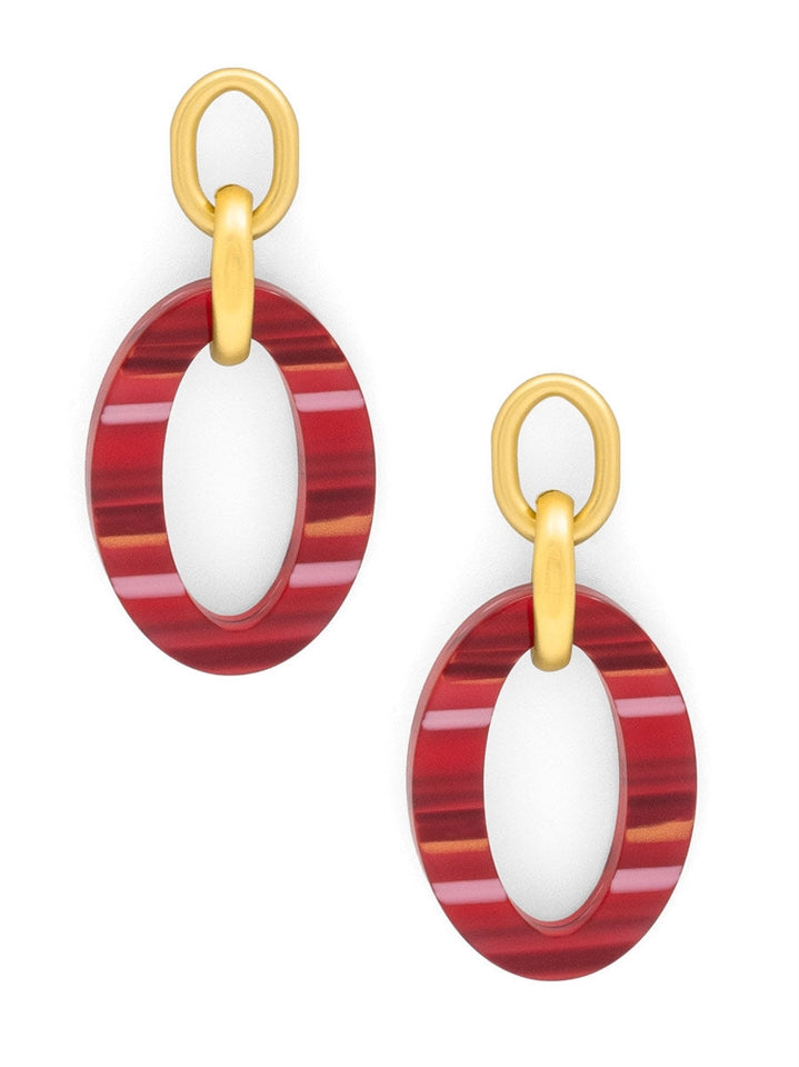 Resin Striped Drop Earring