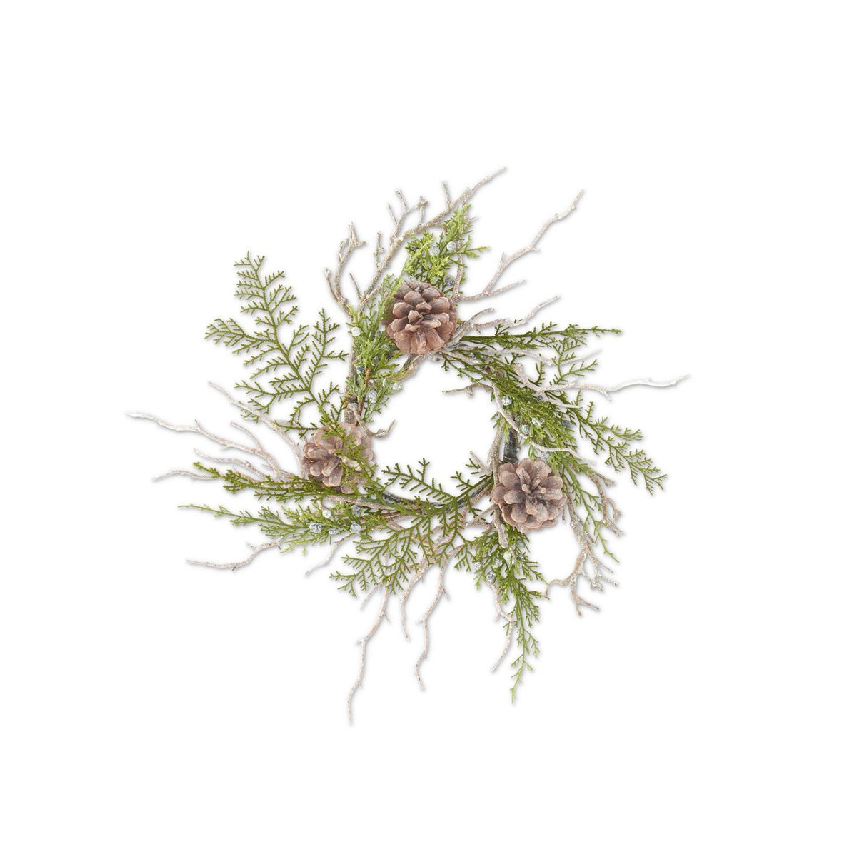 Juniper Candle Ring w/ Blue Berries - 12 inch