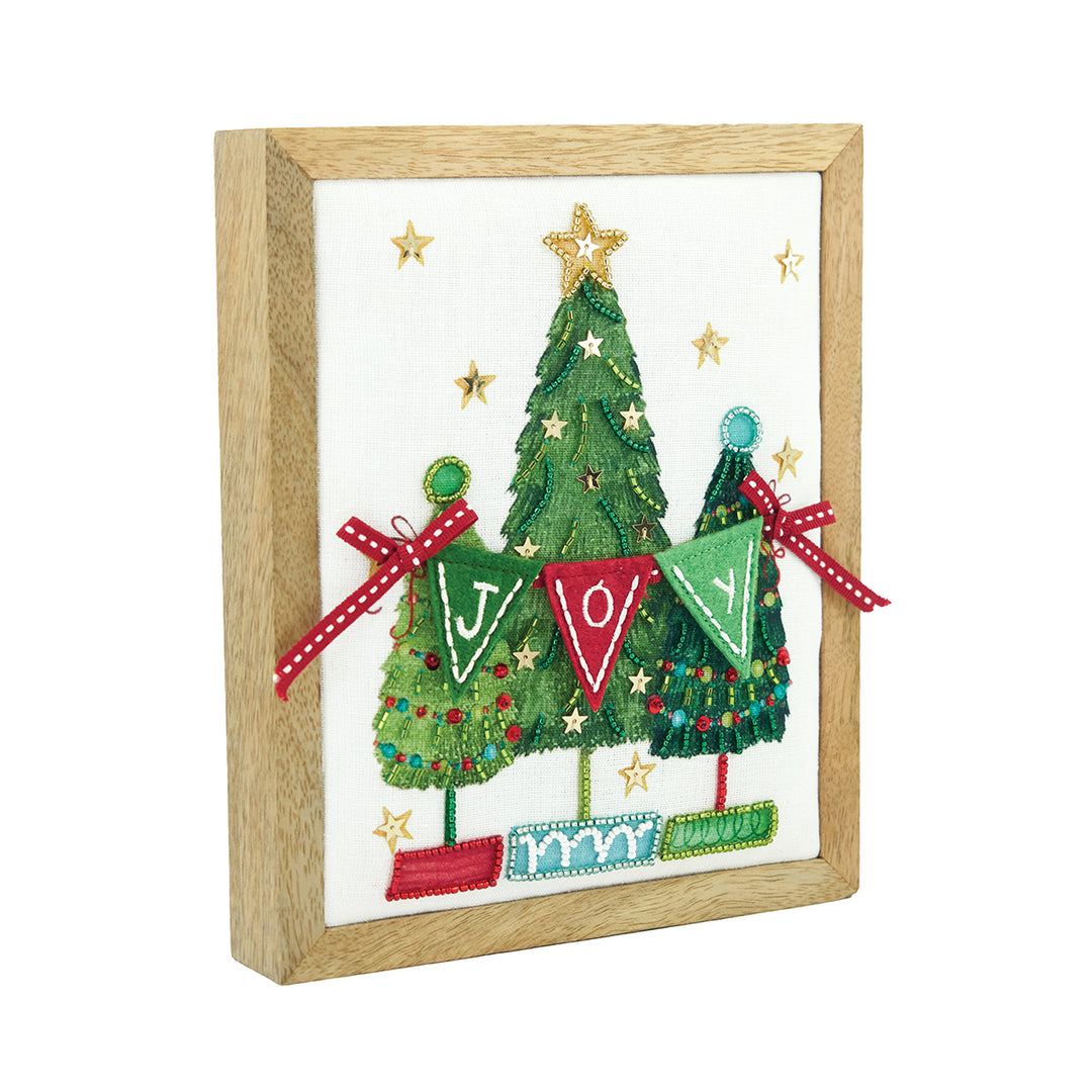 Embellished Joy/Trees Shelf Sitter