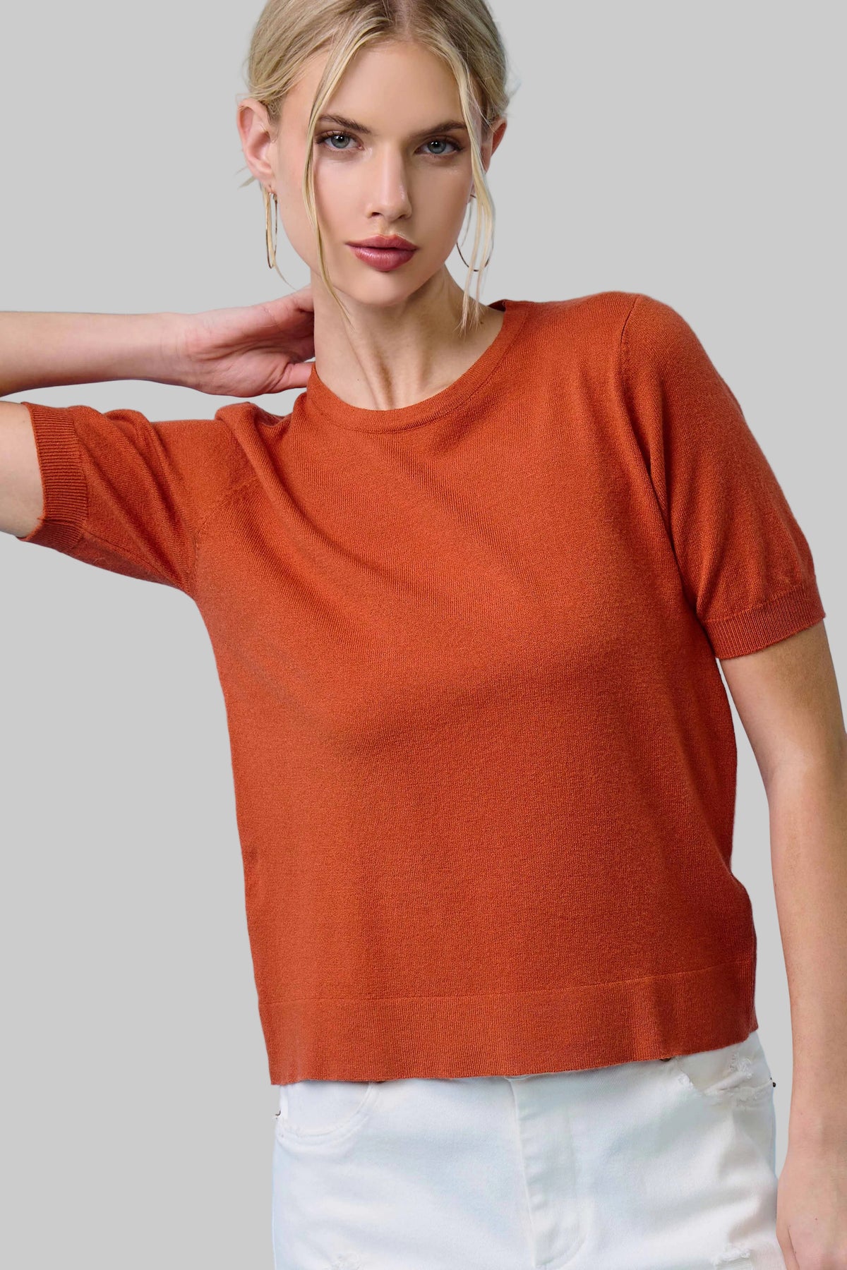 Lightweight Sweater in Pumpkin