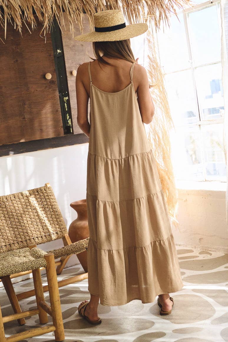 Elaina Sleeveless Tiered Cami Dress