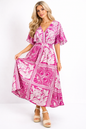 Hailey Fuchsia Botanical Dress