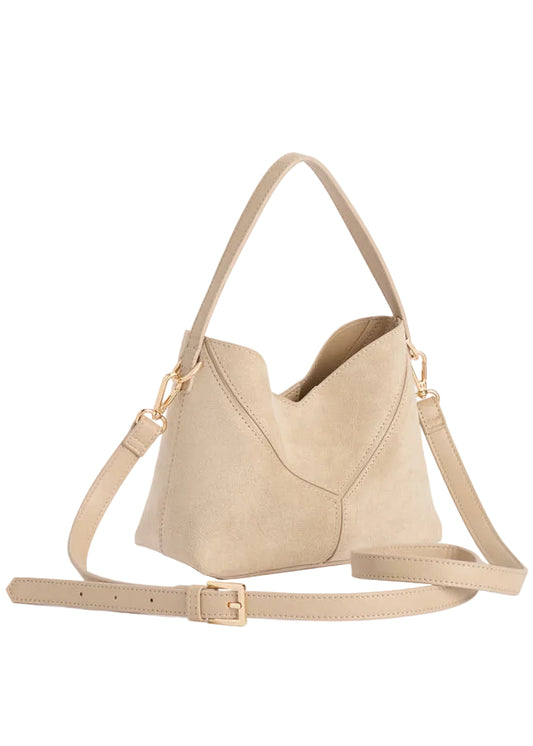 Ava Top Handle Mini Hobo in Ivory