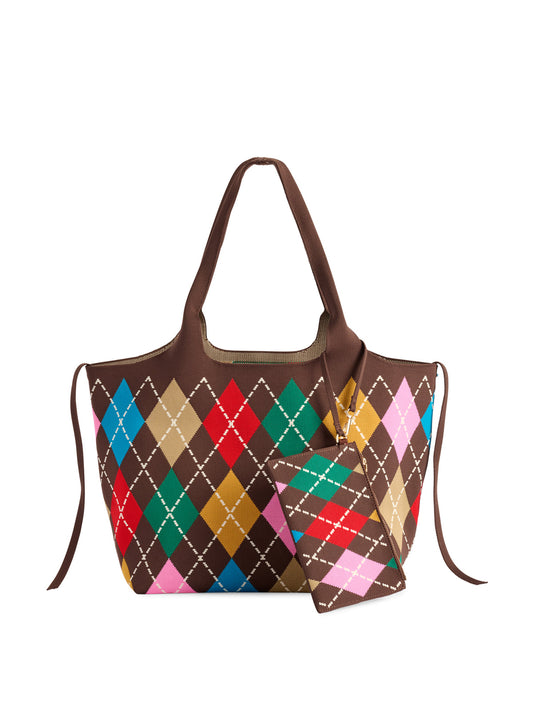Robbie Argyle Tote in Brown