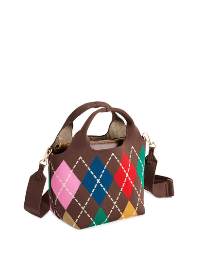 Robbie Argyle Mini Tote in Brown