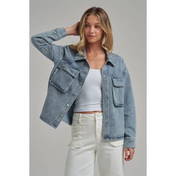 Washed Denim Shacket