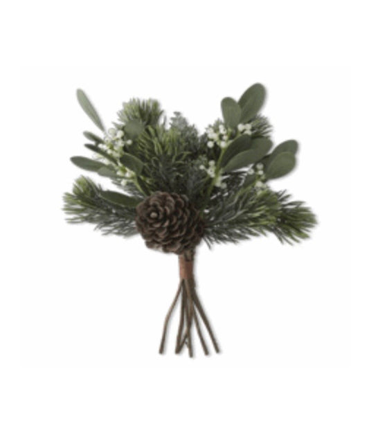 Mixed Pine & Mistletoe Bundle-13in