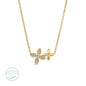 Water Resistant Double Flower Necklace