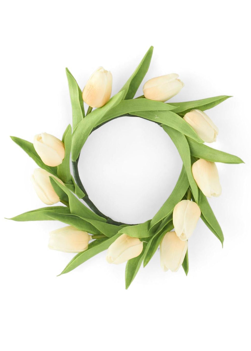 8.5 in Light Peach Tulip Candle Ring