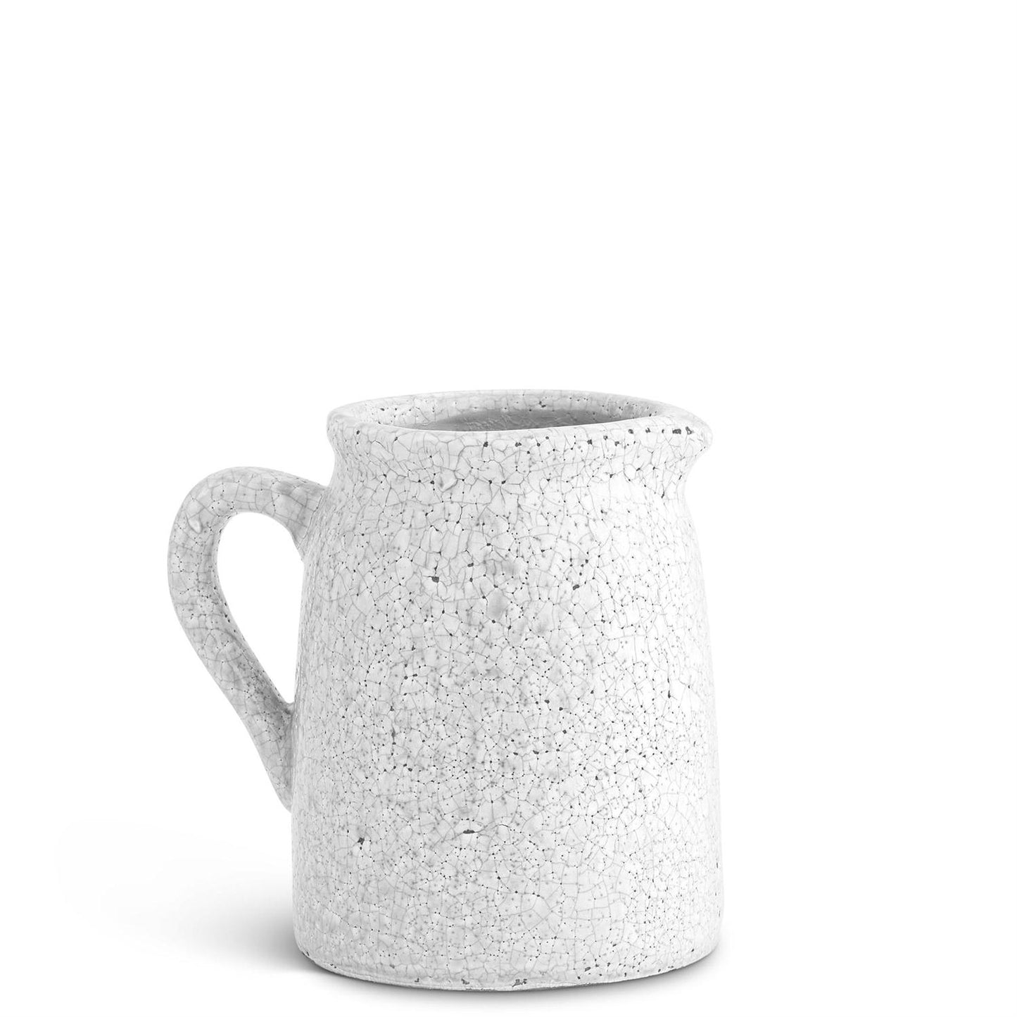 White Crackle Glazed Pitchers