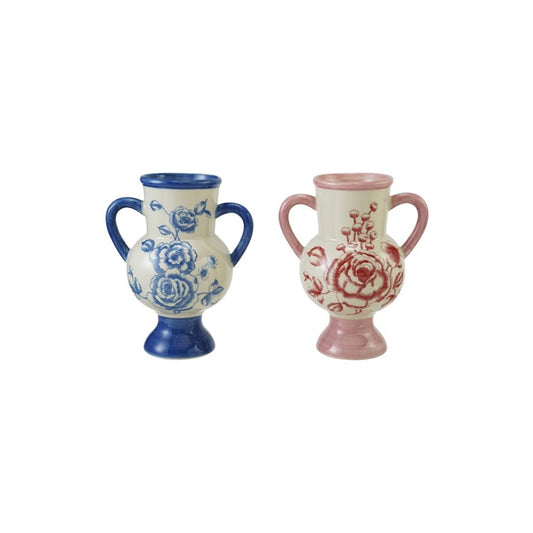 Handpainted Vases with Handles