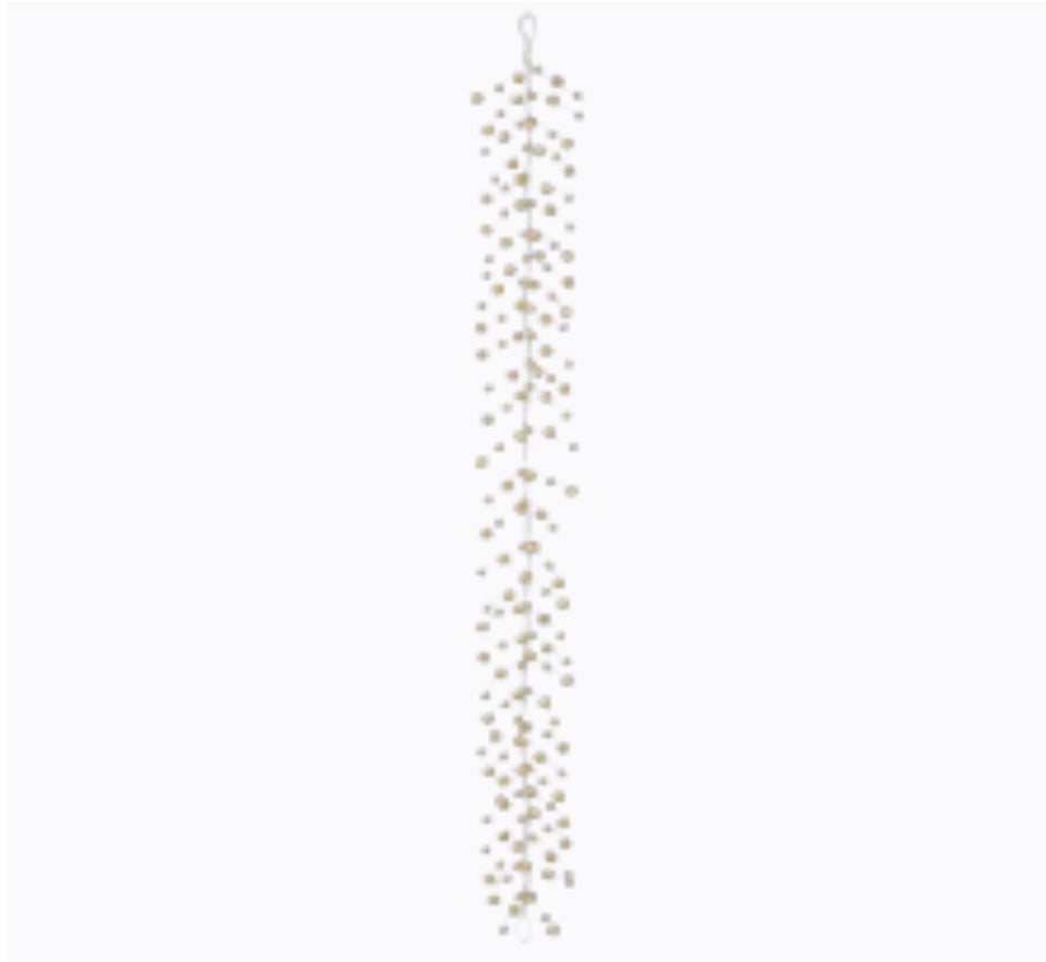 Gold Jingle Bell Garland-72in