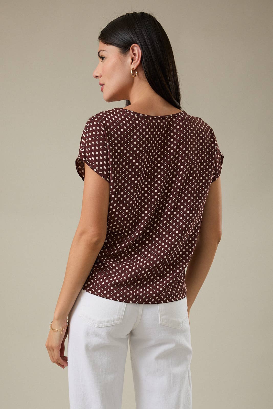 Brandi Brown Side Knot Blouse