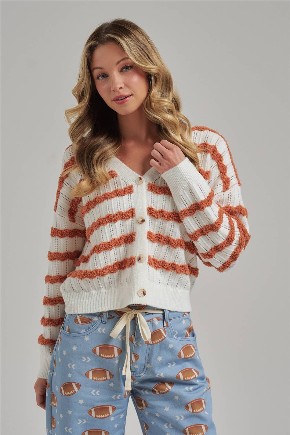 Wavy Stripe Cardigan