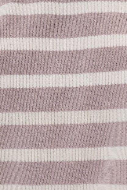 Grace Taupe & White Stripe Tee