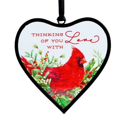 Thinking of You Cardinal Suncatcher Ornament