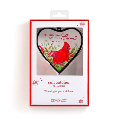 Thinking of You Cardinal Suncatcher Ornament