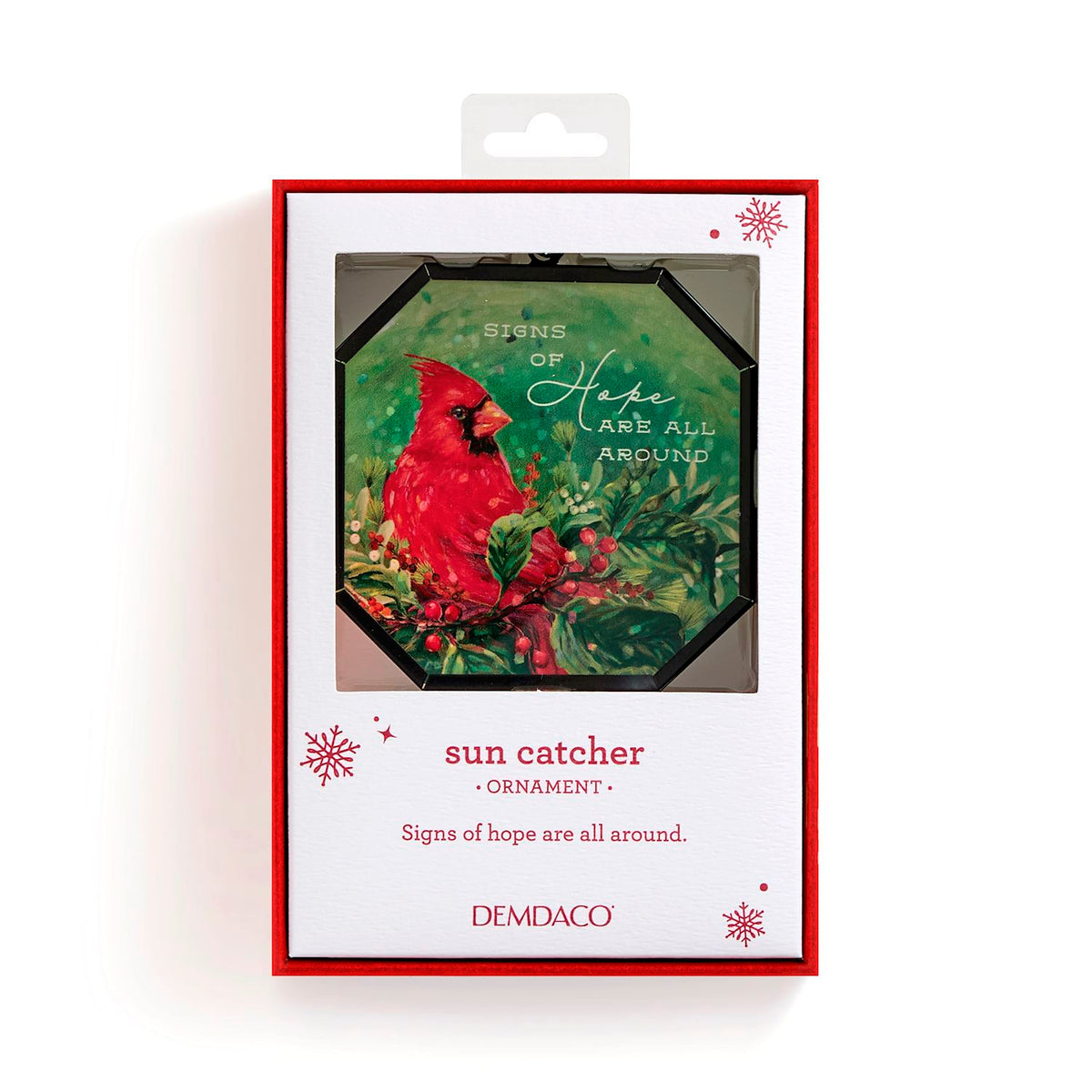 Signs of Hope Cardinal Suncatcher Ornament