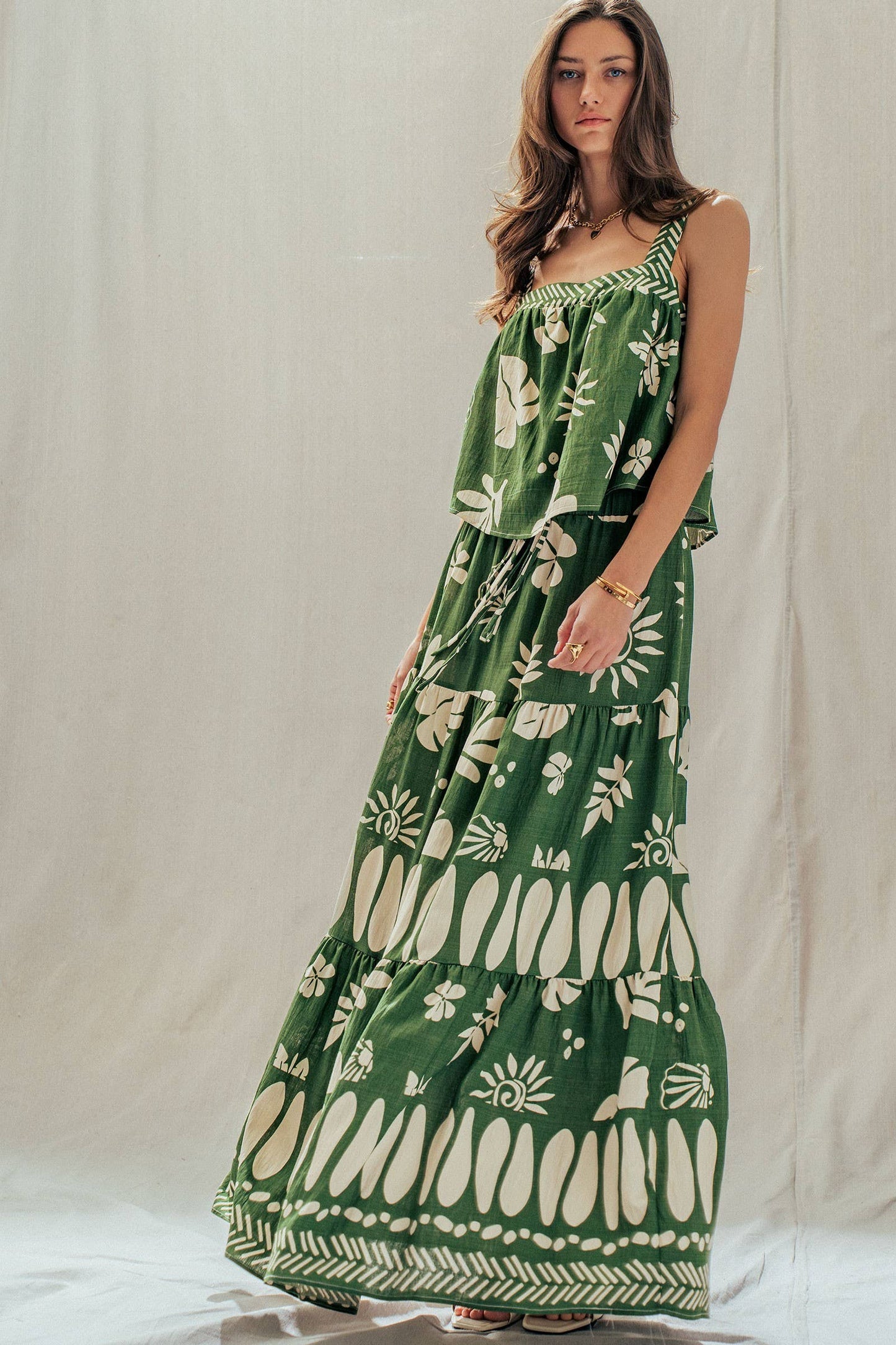 Tropical Print Maxi 2-Piece Set