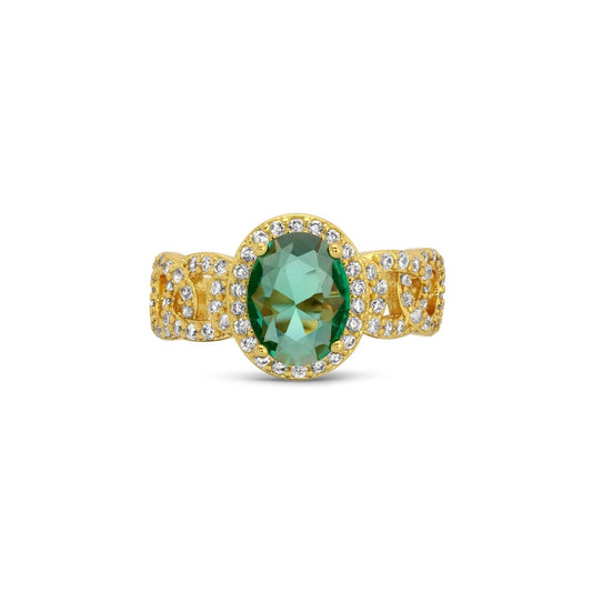 Aqua Glitzy Adj Ring