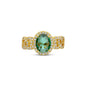 Aqua Glitzy Adj Ring