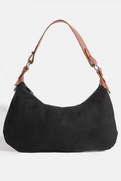 Middle Stitch Hand Bag in Black