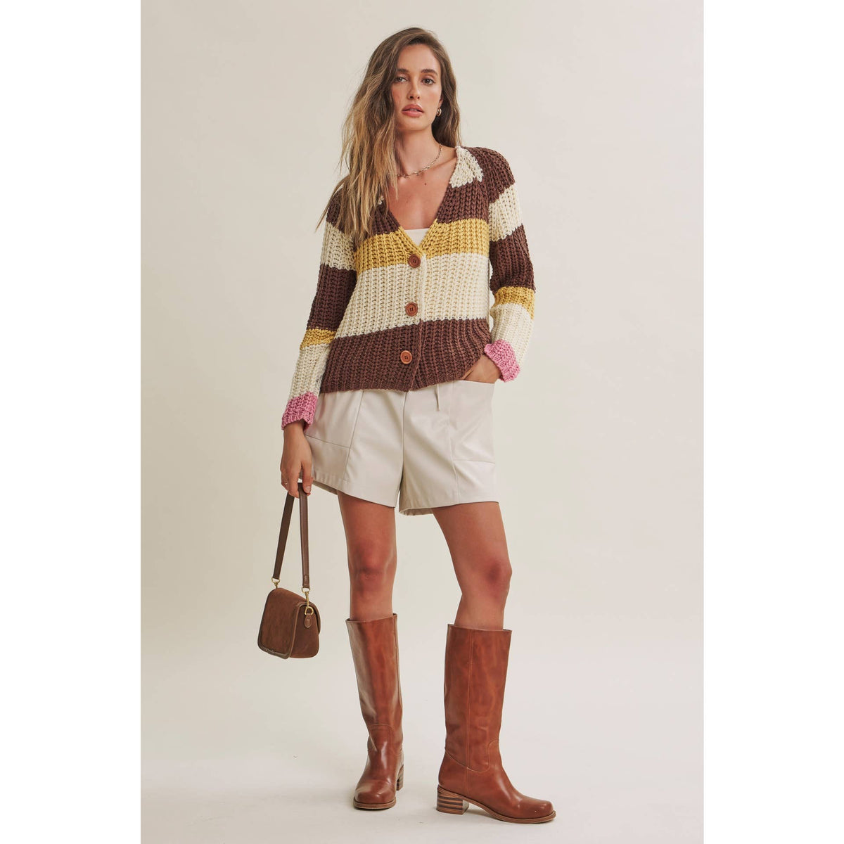 Fall Stripe Chunky Cardigan