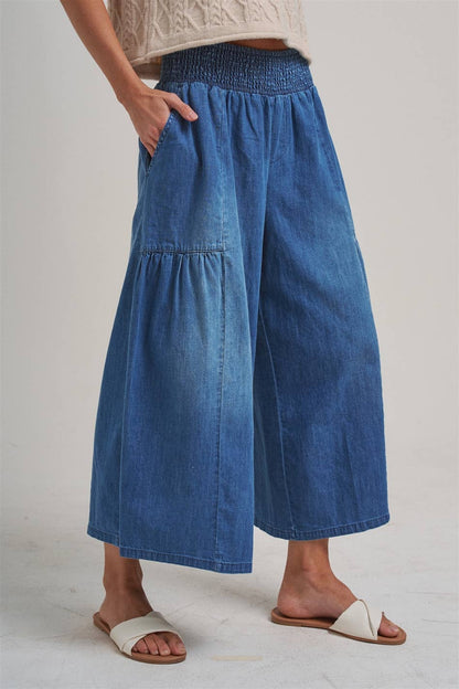 Rio Relaxed Wide Leg Denim Pants
