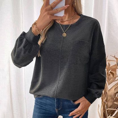 Charcoal Long Sleeved Pocket Tunic