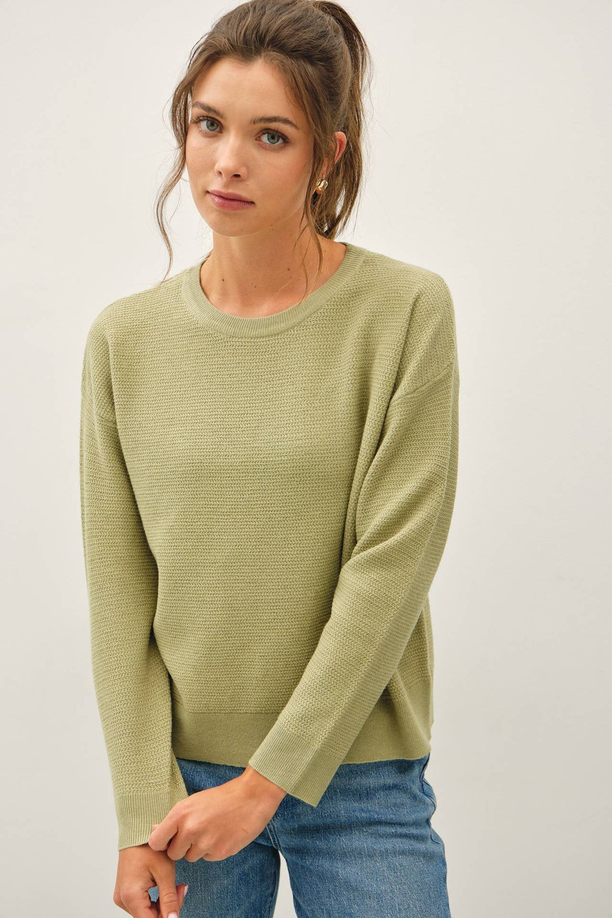 Rice Knit Sweater in Sage