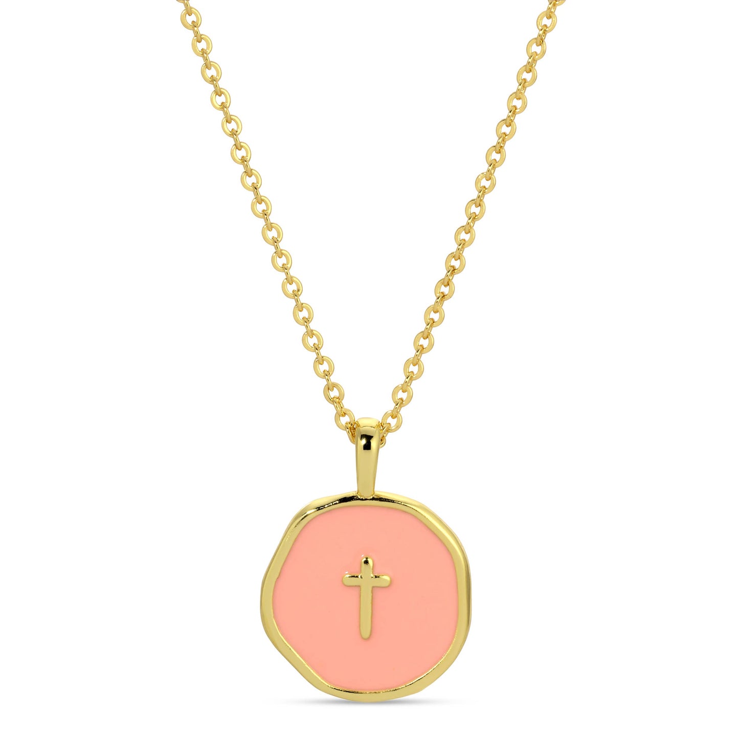 Minimal Cross Medallion Necklace