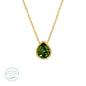 Large CZ Teardrop Pendant Necklace, Water Resistant