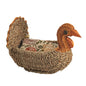 Woven Turkey Bread Basket w/Towel