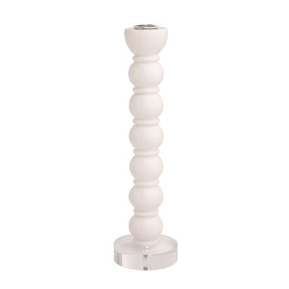 White Resin Taper Holder