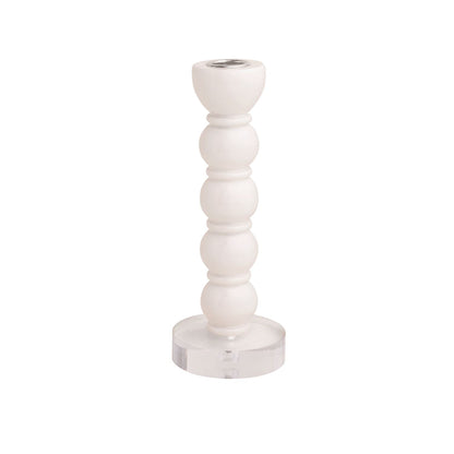 White Resin Taper Holder