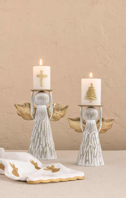 Angel Pillar Candle Holder