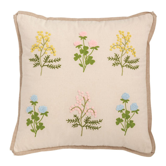 Square Floral Pillow