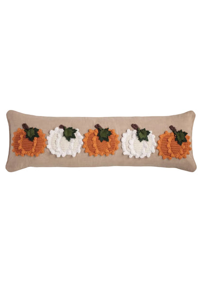 Knit Pumpkin Lumbar Pillow