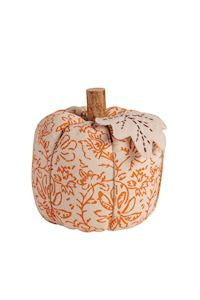 Floral Print Stuffed Pumpkin