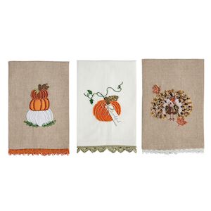 Beaded & Embroidered Fall Towel