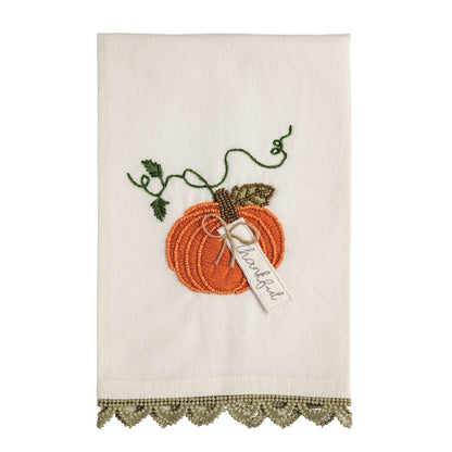 Beaded & Embroidered Fall Towel