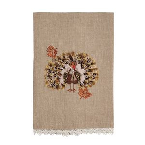 Beaded & Embroidered Fall Towel