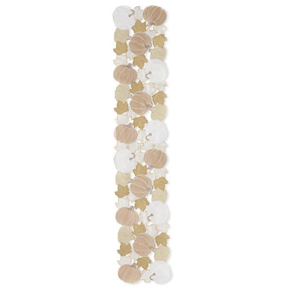 Cream Pumpkin & Fall Cutout Table Runner-70in