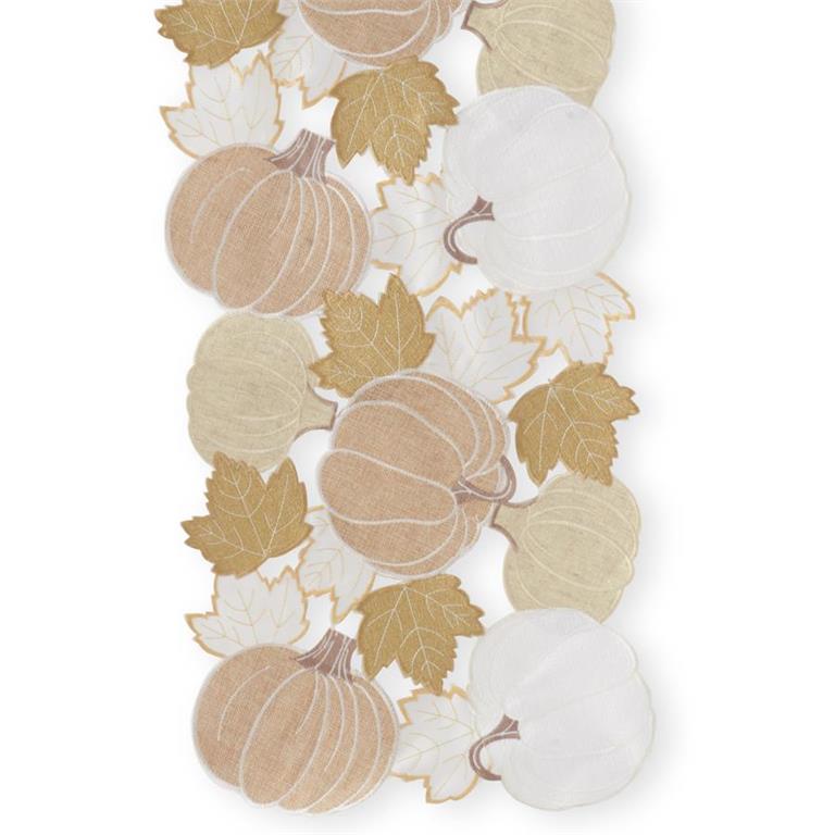Cream Pumpkin & Fall Cutout Table Runner-70in