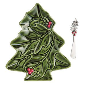 Holly Platter with Spreader