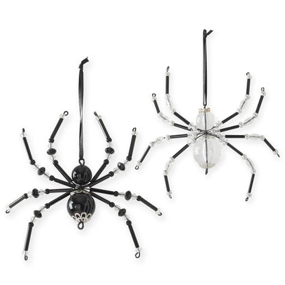 Black Beaded Spider Ornament