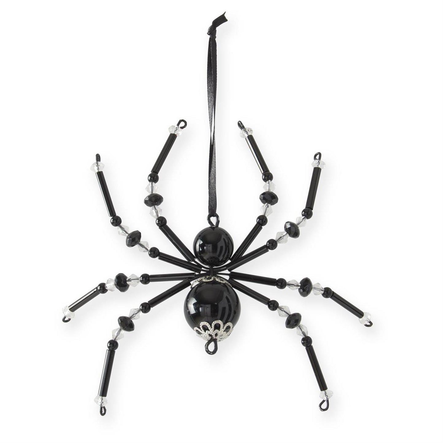 Black Beaded Spider Ornament